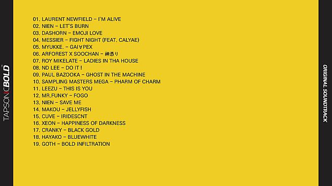 TAPSONIC BOLD - Original Sound Track