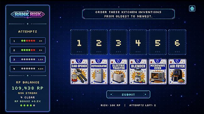 Rank Risk: Guess the Order