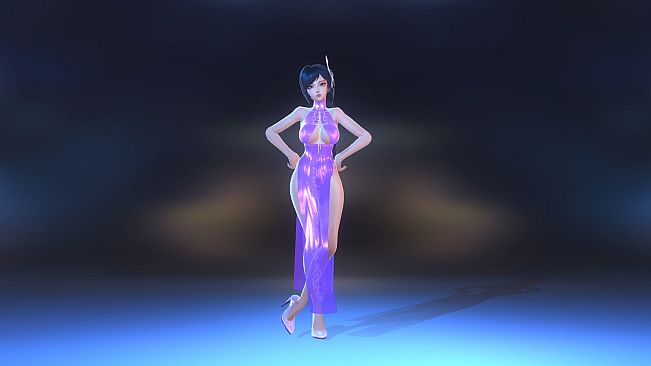 Angel Legion-DLC High-Slit Cheongsam (Purple)