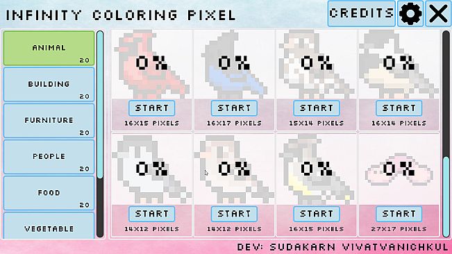 Infinity Coloring Pixel