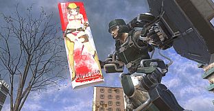 EARTH DEFENSE FORCE 6 - Fencer Weapons: 'OneeChanbara ORIGIN' illustrated 'Disguised Body Pillow'.