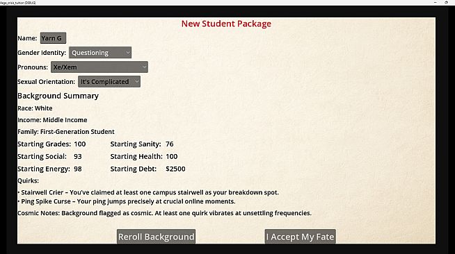 College Crisis: The Tuition Survival Game