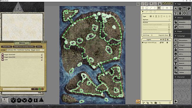 Fantasy Grounds - Pathfinder RPG - Pathfinder Flip-Mat: Bigger Island