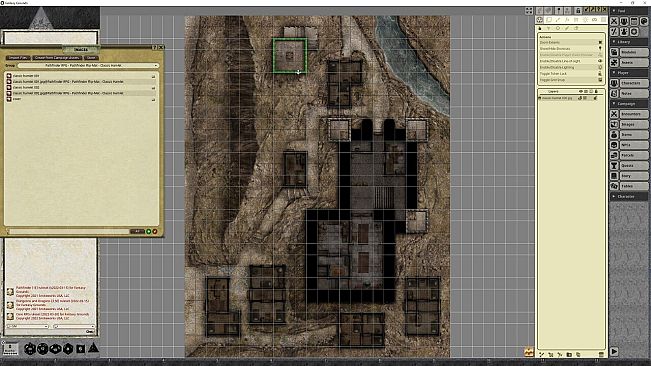 Fantasy Grounds - Pathfinder RPG - Pathfinder Flip-Mat - Classic Hamlet