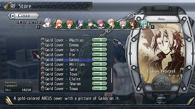 The Legend of Heroes: Trails of Cold Steel II - All Arcus Covers