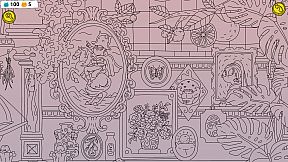 Hidden Capybaras with Orange in the Whimsical Library