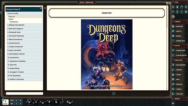 Fantasy Grounds - Dungeons Deep: Tales of the Valiant Edition
