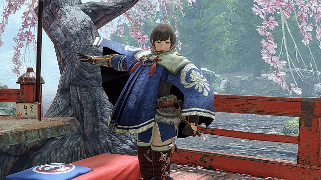 Monster Hunter Rise - "Kamura Cloak Garb" Hunter layered armor piece