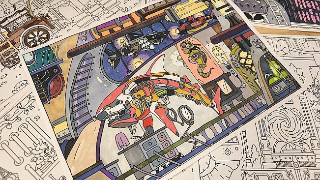 HIDDEN CATS 4: Aetherpunk - Coloring Book