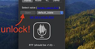 RevoiceLive - open button
