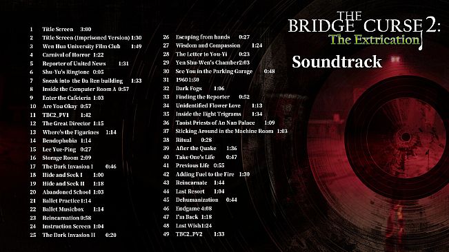 The Bridge Curse 2: The Extrication soundtrack