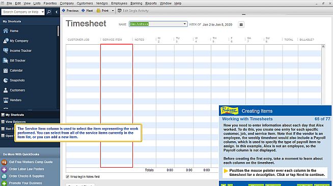 Professor Teaches QuickBooks 2020