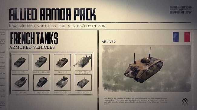 Unit Pack - Hearts of Iron IV: Allied Armor