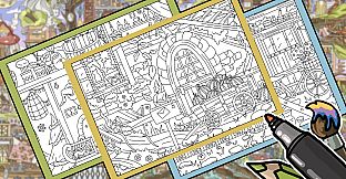 HIDDEN CATS 5: Magic Tree - Coloring Book