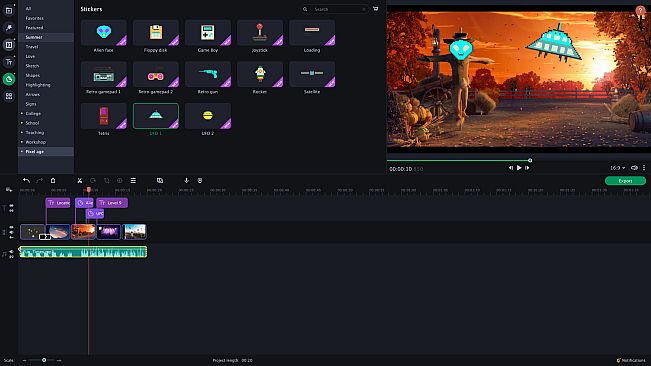 Movavi Slideshow Maker 8 Effects - Pixel Age Pack