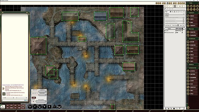 Fantasy Grounds - Pathfinder RPG - Flip-Mat: Boardwalk